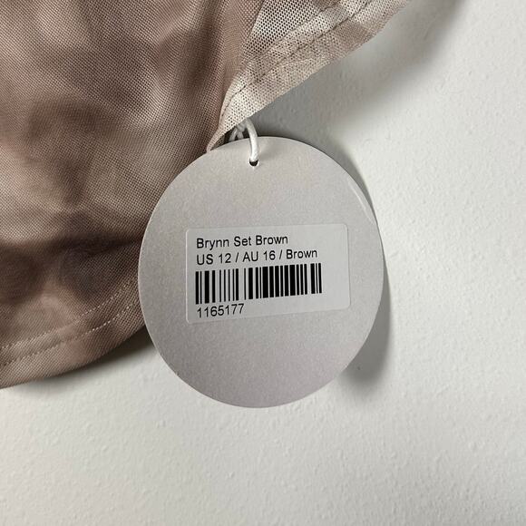 NWT Princess Polly Brown Tie Dye Mesh The Brynn Set Women's 12 - Picture 4 of 13